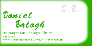 daniel balogh business card